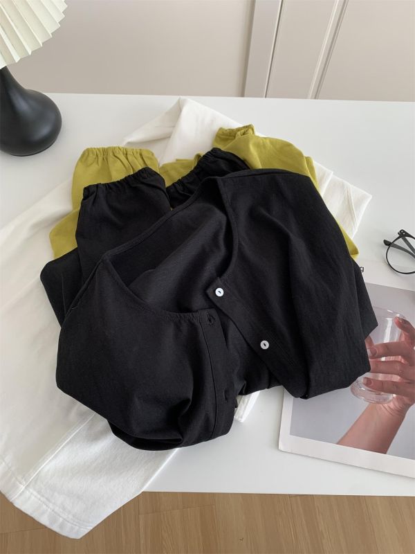 夏季顯白芥綠黃鬆弛感雪花棉防曬開衫-2色 夏季顯白芥綠黃鬆弛感雪花棉防曬開衫-2色