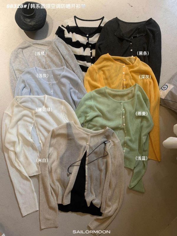 多色 鏤空薄款百搭針織開衫 多色 鏤空薄款百搭針織開衫