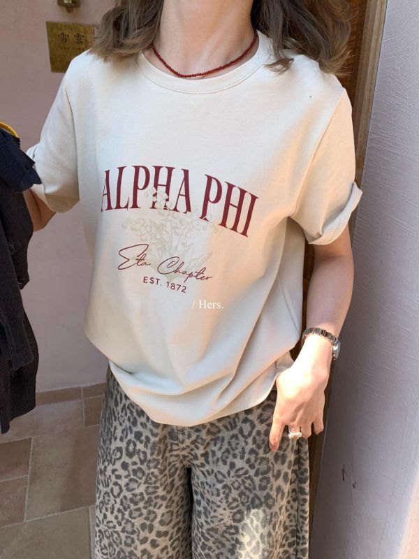 質感印花休閒字母上衣-2色 質感印花休閒字母上衣-2色