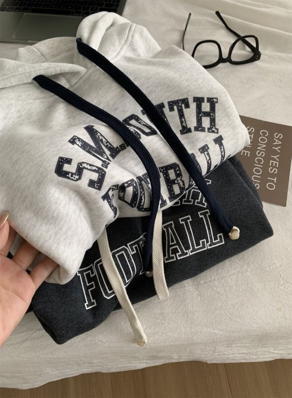 美式復古加絨連帽保暖棉衣-3色 美式復古加絨連帽保暖棉衣-3色