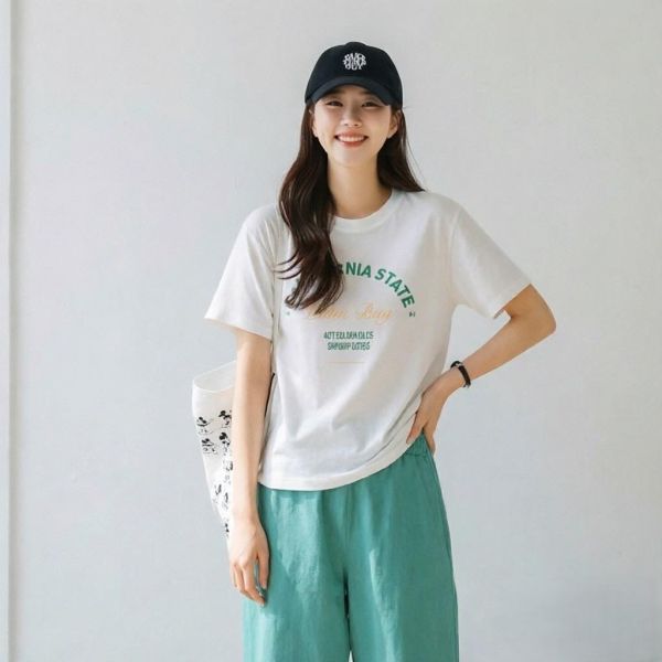 Korea  1989字母休閒T恤-2色 Korea  1989字母休閒T恤-2色