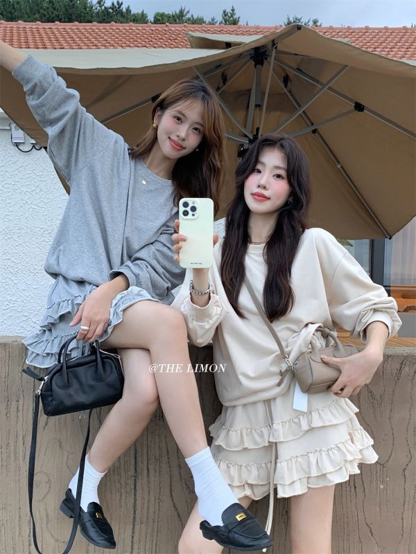 吸睛套裝 甜美休閒兩件套-2色 吸睛套裝 甜美休閒兩件套-2色