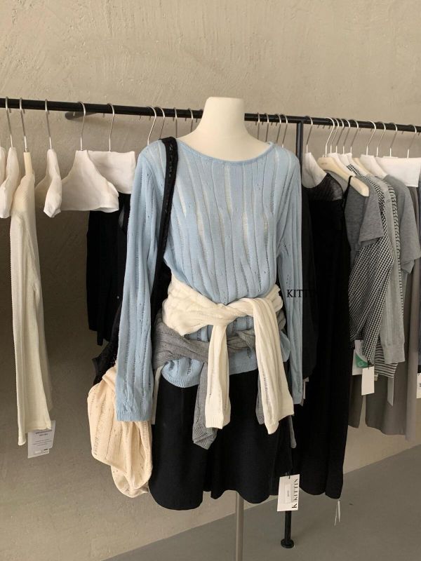 溫柔白月光氣質設計感針織衫-4色 溫柔白月光氣質設計感針織衫-4色