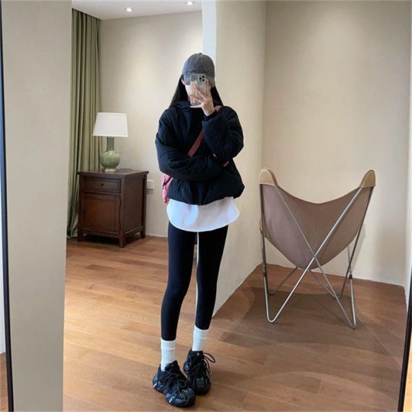 保暖連帽輕盈鋪棉寬鬆休閒外套-2色 保暖連帽輕盈鋪棉寬鬆休閒外套-2色