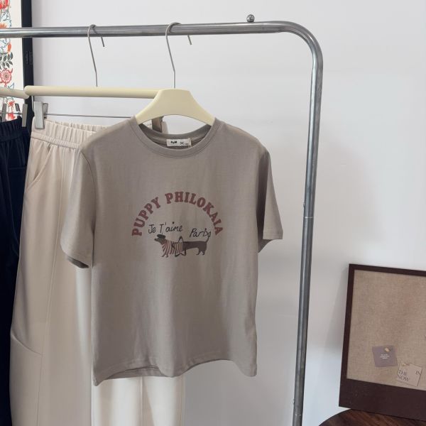 可愛狗狗印花寬鬆休閒上衣-2色 可愛狗狗印花寬鬆休閒上衣-2色