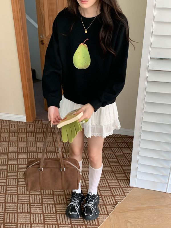 水果印花圓領好穿棉衣-5色 水果印花圓領好穿棉衣-5色