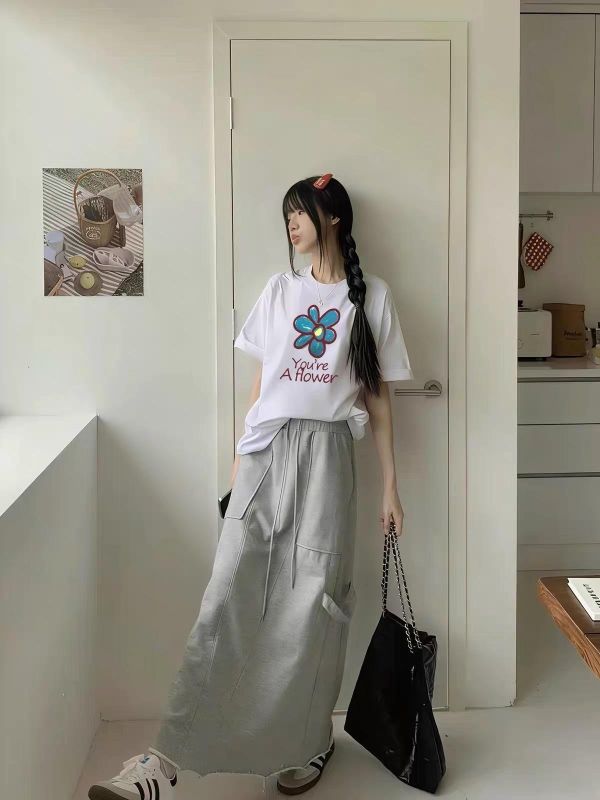 韓系復古花卉寬鬆T恤 韓系復古花卉寬鬆T恤