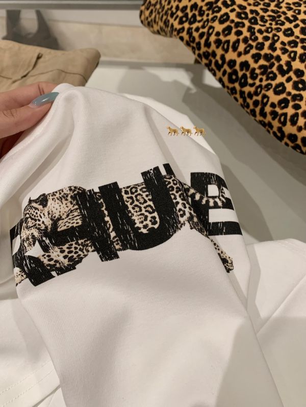 設計感收腰字母印花T-2色 設計感收腰字母印花T-2色