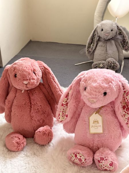 現貨 Jellycat 上海限定金標碎花邦尼兔兔-粉 