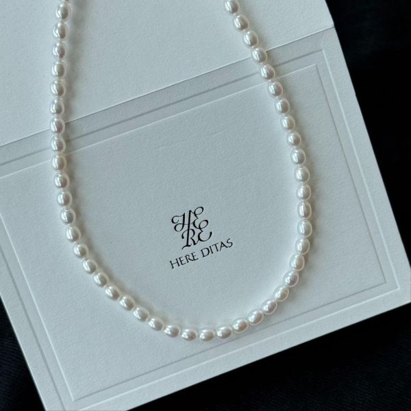 HERE DITAS PEARL NECKLACE 銀色細鍊(部分現貨) 