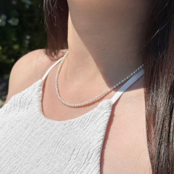HERE DITAS PEARL NECKLACE 銀色細鍊(部分現貨) 