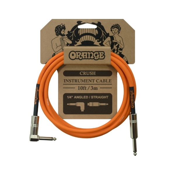 Orange CA035 CRUSH系列 3公尺 樂器專用導線 一直一L頭【吉他/貝斯/鍵盤/KEYBOARD/電子鼓適用】 