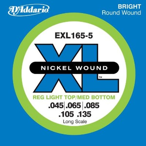 Daddario Exl165-5 貝斯五弦（45~135）【Daddario/進口貝斯弦/exl-165-5】 