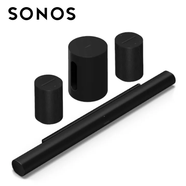 SONOS 家庭環繞劇院套裝組 Arc Ultra聲霸 + Sub Mini + Era100二顆 / 無線智能 黑色 台灣公司貨 SONOS 家庭環繞劇院套裝組 Arc Ultra聲霸 + Sub Mini + Era100二顆 / 無線智能 白色 台灣公司貨