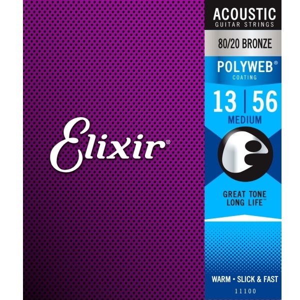 Elixir頂級民謠弦- Polyweb 黃銅民謠吉他弦（11100）（.013-.056）【Elixir進口弦專賣店/木吉他弦】 Elixir頂級民謠弦 Polyweb 黃銅民謠吉他弦（11100）（.013-.056） Elixir進口弦專賣店 木吉他弦