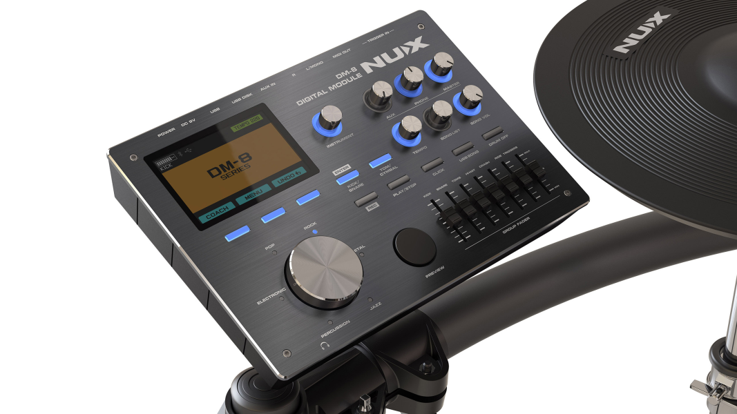 NUX DM-8 電子鼓組 / 全網狀鼓面 DM8 附大鼓踏板 鼓椅 耳機 鼓墊 台灣公司貨 NUX DM-8 電子鼓組 / 全網狀鼓面 DM8 附大鼓踏板 鼓椅 耳機 鼓墊 台灣公司貨