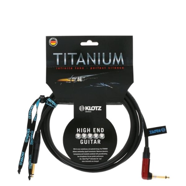 德國製 Klotz TIR0600PSP 一直一L頭 6公尺 樂器專用導線 Titanium 正成公司貨 【吉他/貝斯/鍵盤/KEYBOARD/電子鼓適用】 