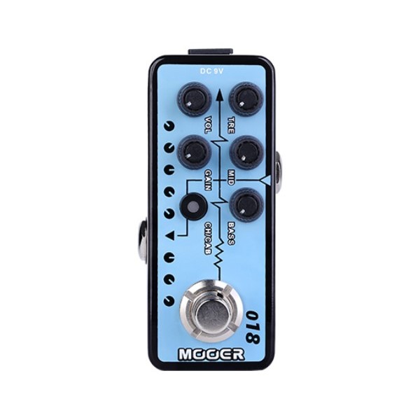 Mooer 018 Custom 100 迷你音箱前級模擬效果器【Micro Preamp】【Custom-100】 