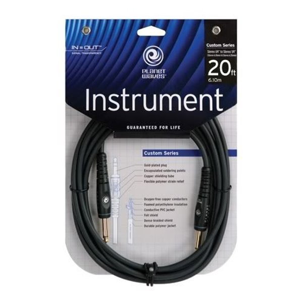 Planet Waves PW-G-20 頂級20呎導線專利包護壓縮簧.防斷電(雙直頭) 