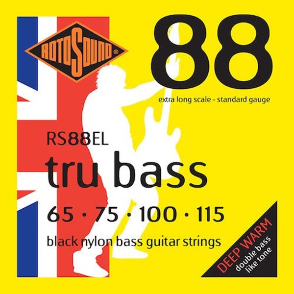 ROTOSOUND RS88EL 黑色尼龍 電貝斯弦 (65-115)【英國製/BASS弦/RS-88-EL】 