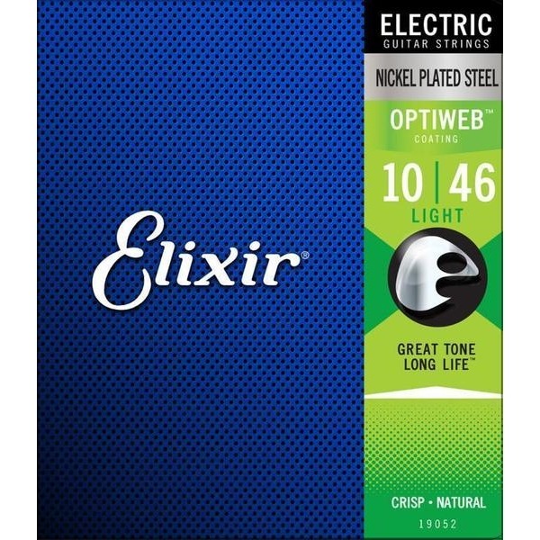 Elixir 頂級電吉他弦- Optiweb 極緻薄披覆弦（19052）（10-46）Elixir弦專賣店/電吉他弦/包覆弦/披膜/披覆弦-防手弦防鏽 
