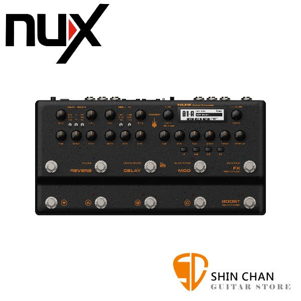 NUX Trident NME-5 地獄犬 類單顆電吉他專業綜合效果器 現場/錄音室推薦 NME5 TRIDENT NME-5 是 NUX 推出的專業電吉他綜合效果器,融合頂級音箱建模、錄音室工具與現場演出功能,適合追求多樣音色與高品質表現的吉他手。