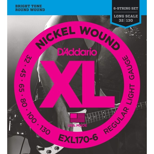 Daddario Exl170-6 貝斯六弦（32~130）【貝斯弦專賣店/進口貝斯弦/exl-170-6/Daddario】 