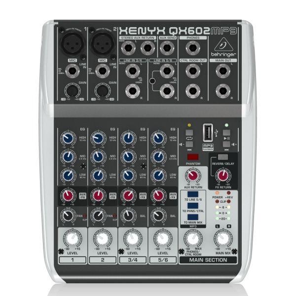 德國 Behringer QX602MP3 6軌 混音器 / 耳朵牌 台灣公司貨 德國 Behringer QX602MP3 6軌 混音器 / 耳朵牌 台灣公司貨