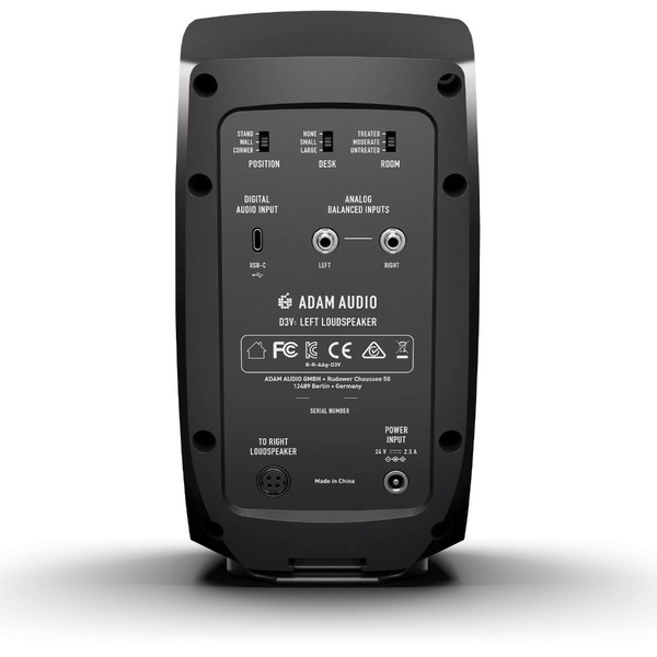 ADAM Audio D3V 3.5吋 主動式 桌上型監聽喇叭 / 家庭劇院 台灣公司貨 ADAM Audio D3V 3.5吋 主動式 白 桌上型監聽喇叭 / 家庭劇院 台灣公司貨