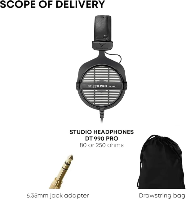 beyerdynamic DT990 PRO 250ohms 開放 耳罩式 監聽耳機 / 德國製 / 台灣公司貨 beyerdynamic DT990 PRO 250ohms 開放 耳罩式 監聽耳機 / 德國製 / 台灣公司貨