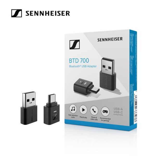Sennheiser 森海塞爾 BTD 700 高音質藍牙傳輸器/藍牙5.4/iPhone ACC提昇至aptX/隨插即用 台灣公司貨 Sennheiser 森海塞爾 BTD 700 高音質藍牙傳輸器/藍牙5.4/iPhone ACC提昇至aptX/隨插即用 台灣公司貨