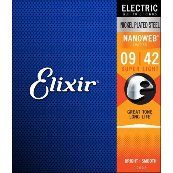 Elixir 頂級電吉他弦（12002）(09-42) nanoweb【Elixir吉他弦專賣店/進口弦】 
