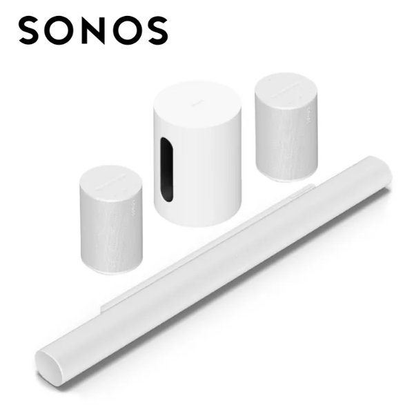 SONOS 家庭環繞劇院套裝組 Arc Ultra聲霸 + Sub Mini + Era100二顆 / 無線智能 白色 台灣公司貨 SONOS 家庭環繞劇院套裝組 Arc Ultra聲霸 + Sub Mini + Era100二顆 / 無線智能 白色 台灣公司貨