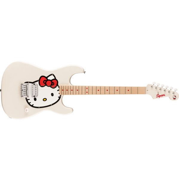 Fender x Hello Kitty White Stratocaster 聯名款電吉他 Fender Squier 【本館另贈彈片、背帶、導線、琴布】 【本館另贈彈片、背帶、導線、琴布】