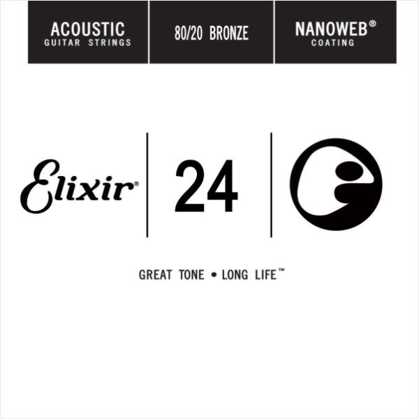 elixir 木吉他弦 15124 第3弦 第三弦 黃銅 Nanoweb /單弦 .24 elixir 零弦 elixir,elixir吉他弦,木吉他弦,15123,第3弦,第三弦,黃銅,Nanoweb