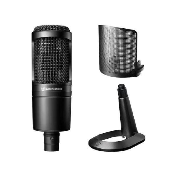 鐵三角 直播/錄音超值限定套組 AT2020 電容麥克風+防噴罩+麥克風架（全配進階組） 電容麥克風+防噴罩+麥克風架（全配進階組）