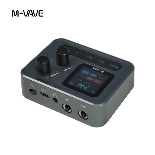 M-VAVE Pocket Amp 超迷你綜合效果器 隨身型吉他/貝斯 耳機擴大器 含音箱模擬 充電式 IR 錄音介面 耳機擴大器 含音箱模擬 充電式 IR 錄音介面