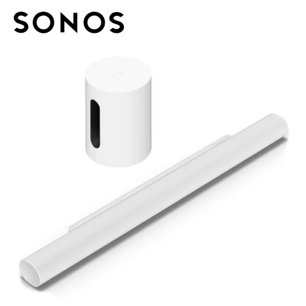 SONOS 2.1 無線家庭劇院套裝組 Arc Ultra聲霸 + Sub Mini 重低音 白色 台灣公司貨 SONOS 2.1 無線家庭劇院套裝組 Arc Ultra聲霸 + Sub Mini 重低音 白色 台灣公司貨