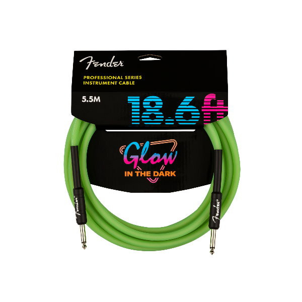 Fender 導線 5.5公尺 GLOW CABLE 【電吉他、木吉他、貝斯、烏克麗麗皆適用 型號099-0818-119】 Fender,導線,5.5公尺,GLOW CABLE,099-0818-119