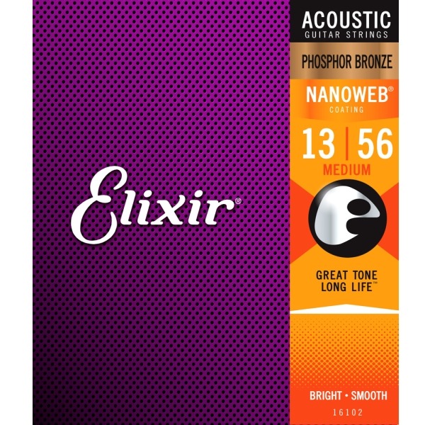 Elixir吉他弦 Nanoweb 16102 磷青銅 木吉他弦 / 民謠弦 elixir弦 13-56 台灣公司貨 Elixir吉他弦,16102,elixir弦