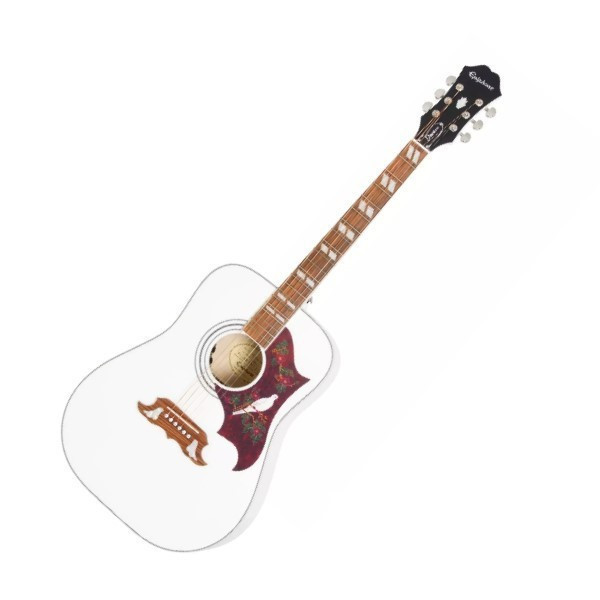 Epiphone LTD Dove Studio 限量版 鴿子白色 41吋可插電單板民謠吉他 電木吉他 經典搖滾靈魂,限量版Alpine White登場【獨家另贈吉他琴袋、背帶、Pick】