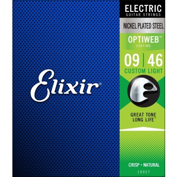 Elixir 頂級電吉他弦- Optiweb 極緻薄披覆弦（19027）（09-46）Elixir弦專賣店/電吉他弦/包覆弦/披膜/披覆弦-防手弦防鏽 