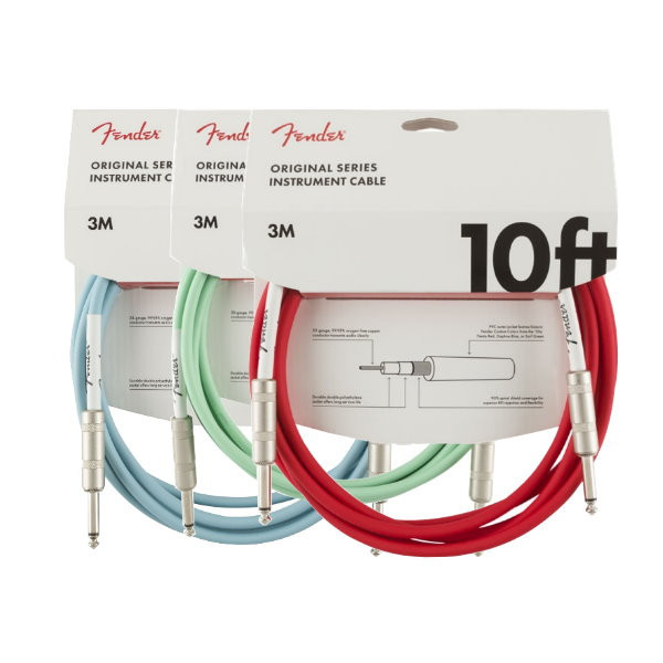 Fender 導線 3公尺 ORIGINAL SERIES CABLE【電吉他、木吉他、貝斯、烏克麗麗皆適用】 Fender,導線,3公尺,ORIGINAL SERIES CABLE