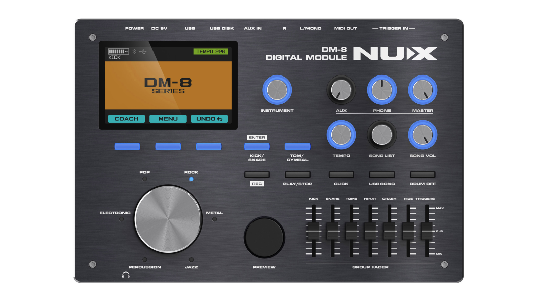 NUX DM-8 電子鼓組 / 全網狀鼓面 DM8 附大鼓踏板 鼓椅 耳機 鼓墊 台灣公司貨 NUX DM-8 電子鼓組 / 全網狀鼓面 DM8 附大鼓踏板 鼓椅 耳機 鼓墊 台灣公司貨