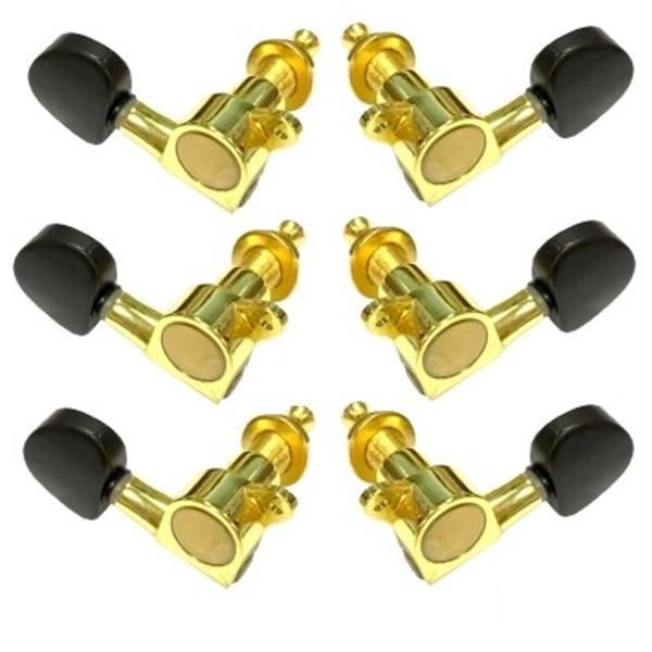 Alice鍍金民謠油壓吉他弦鈕(黑色) 45度角 / 附螺絲【木吉他/民謠吉他適用/AP-016V3JP】 【木吉他/民謠吉他適用/AP-016V3JP】