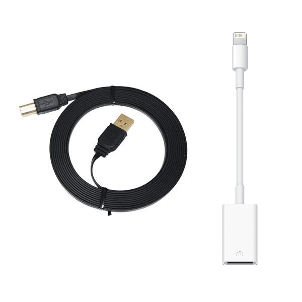 Yamaha 電鋼琴/電子鼓 連接iPhone/iPad 專用線材組【Apple Lightning to USB Camera Adapter/USB Midi 線】 