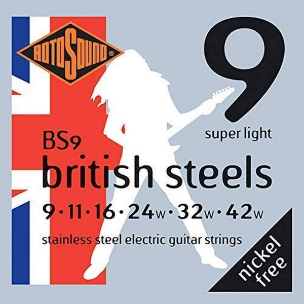 ROTOSOUND BS9 不銹鋼弦電吉他弦(09-42)【英國製/電吉他弦/BS-9】 