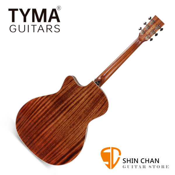 TYMA TG-15 全單板 雲杉木面單 / 桃花心側背單板 GA桶 切角民謠吉他 TG15 附贈原廠吉他硬盒 TG-15