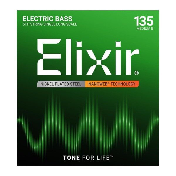 Elixir 15435 NANOWEB Medium B Long 電貝斯 單弦 第五弦 BASS 單條貝斯弦 單弦 第五弦 BASS 單條貝斯弦