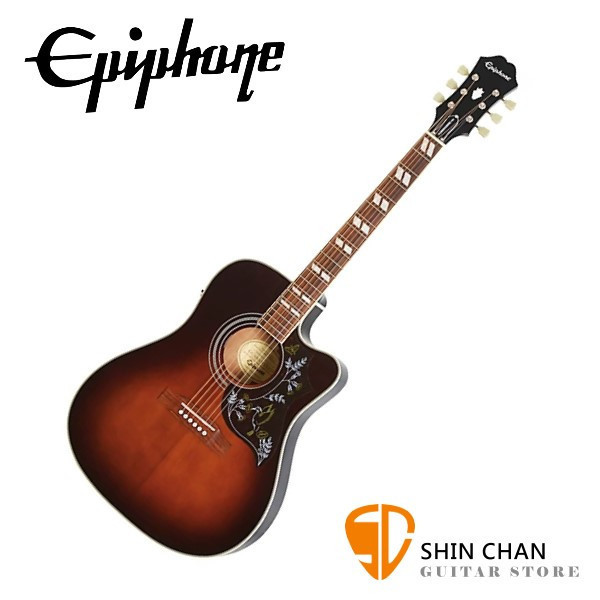 Epiphone Hummingbird EC Studio 蜂鳥系列限量版 單板可插電民謠吉他 電木吉他 煙燻漸層 Gibson 搭載 實心西加雲杉木面板 與 精選桃花心木背側板,音色清晰、溫暖且富層次。
Dreadnought 缺角琴身 提供飽滿共鳴與優異音量投射,無論掃弦或指彈都能展現豐富動態。